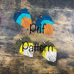 Boho Feather Earrings ***PDF file only, NOT a finished product***