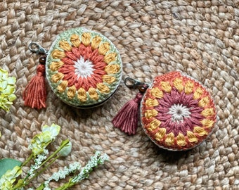 Awesome Blossom Case, **PDF digital crochet pattern only, NOT a finished product**, crochet earbud case, tech case, mini travel case