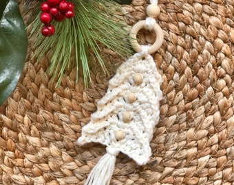The Tasseled Tannenbaum, **PDF pattern only, NOT a physical item**, digital crochet pattern, Boho Christmas Ornament