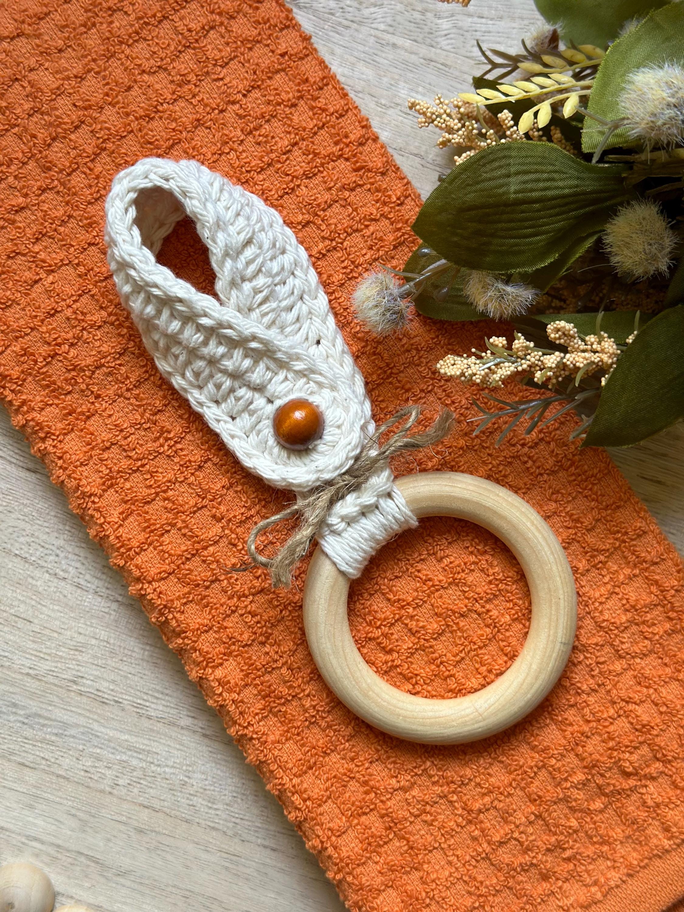 Framendino Häkeltuch-Hängering 2er Set – Aus Buche, Ca. 26,5 X 6,5 Cm | Praktische Aufhänger Für Küchentücher
