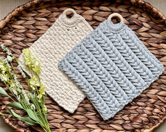 Crochet Trivet Set, **PDF pattern bundle, NOT a finished product**, crochet trivet and coaster pattern set