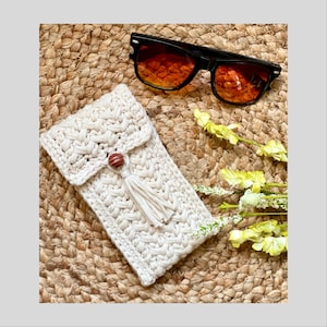 The Solana Sunglass Case, **PDF digital pattern only, NOT a finished product**, crochet sunglass case, boho glasses case