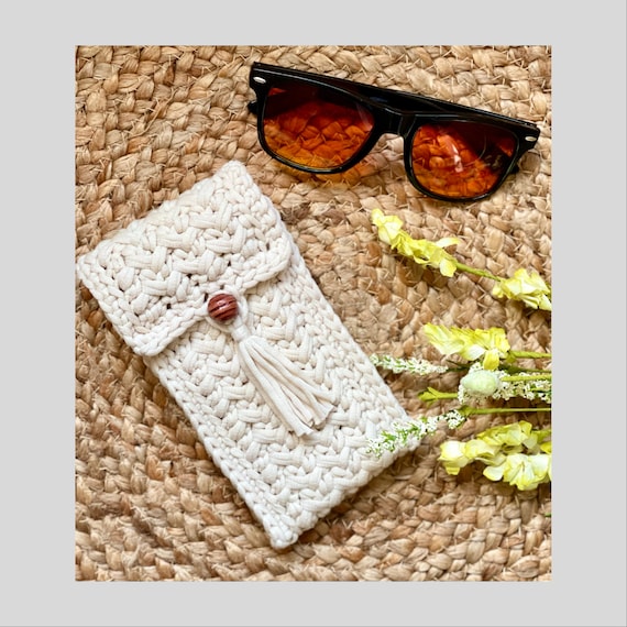 The Solana Sunglass Case PDF digital pattern only NOT a finished product crochet sunglass case boho glasses case