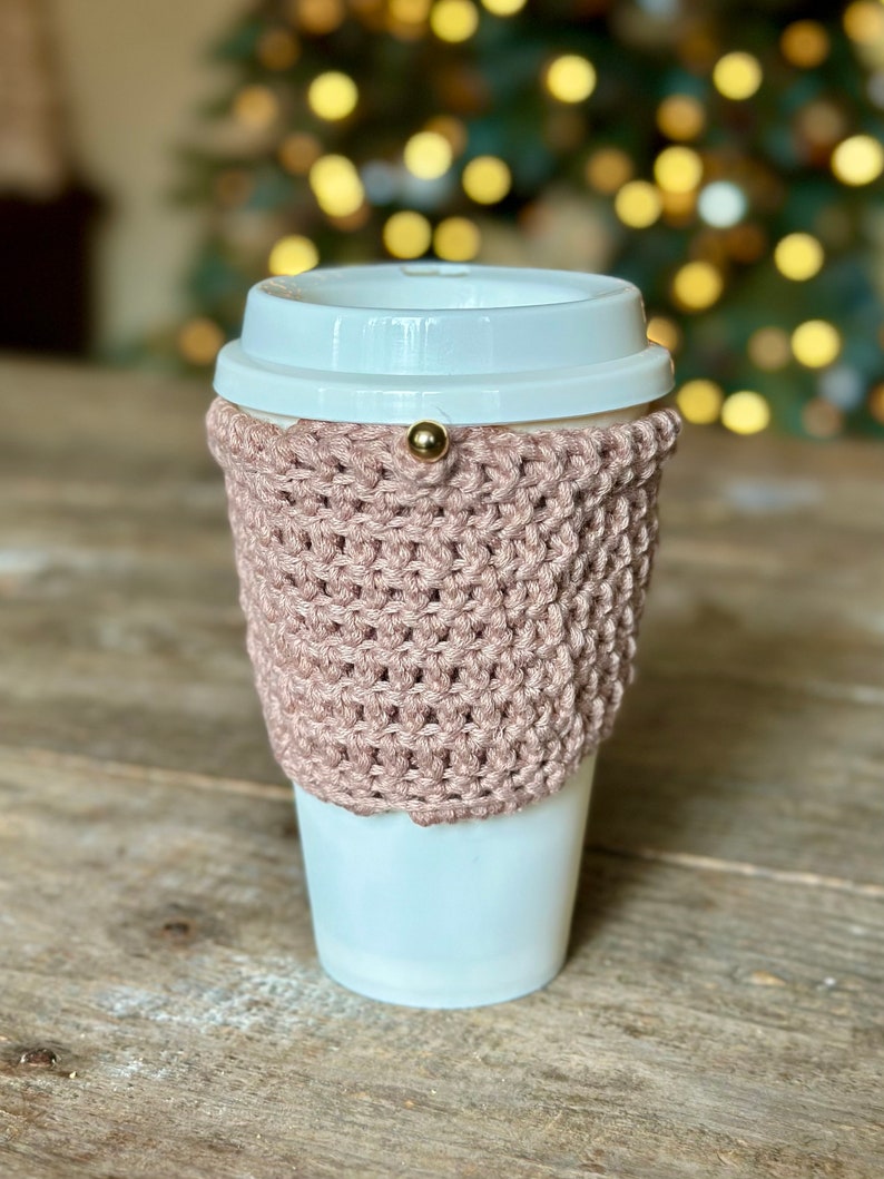 Crochet Wrist Wallet, Crochet Cup Cozy, PDF pattern only, NOT a finished product image 8