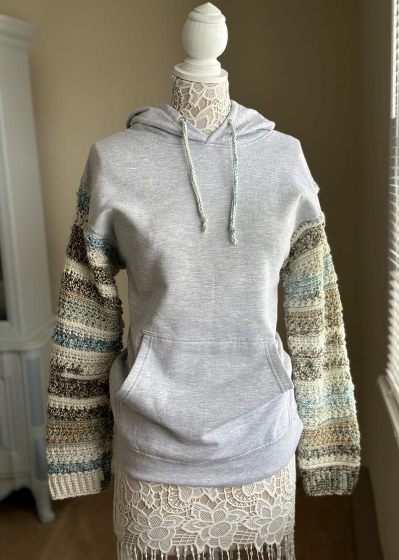 Crochet Sweatshirt Crochet Hoodie Crochet Sleeves PDF Pattern Etsy