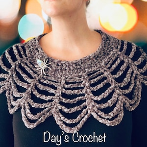 Webbed Lace Collar***PDF Pattern only, NOT a finished product***, easy crochet pattern, fall crochet pattern