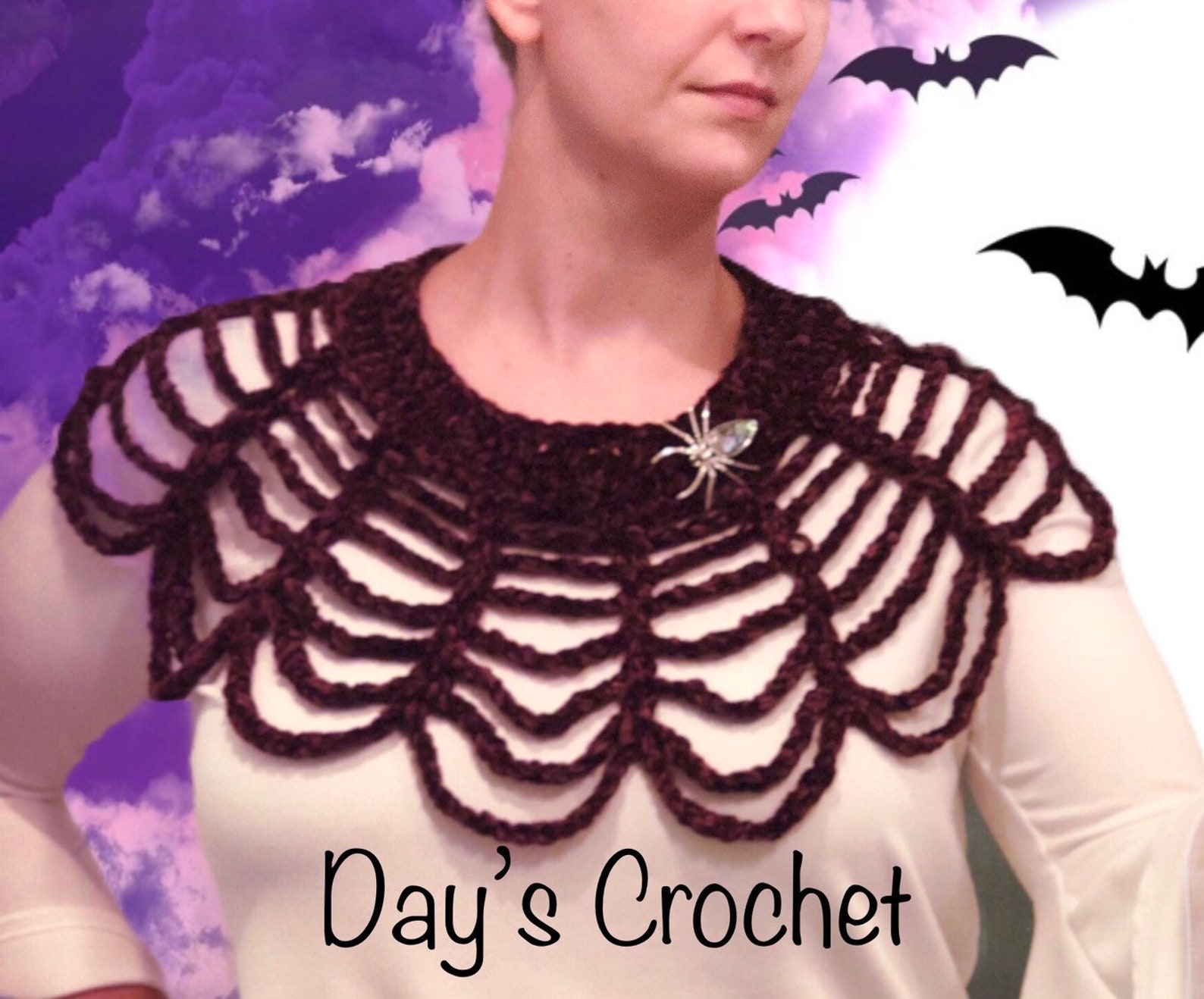 Webbed Lace Collarpdf Pattern Only NOT a Finished - Etsy