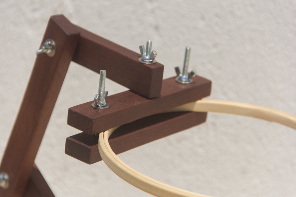 Adjustable Embroidery Stand Handmade Reused Solid Wood Etsy