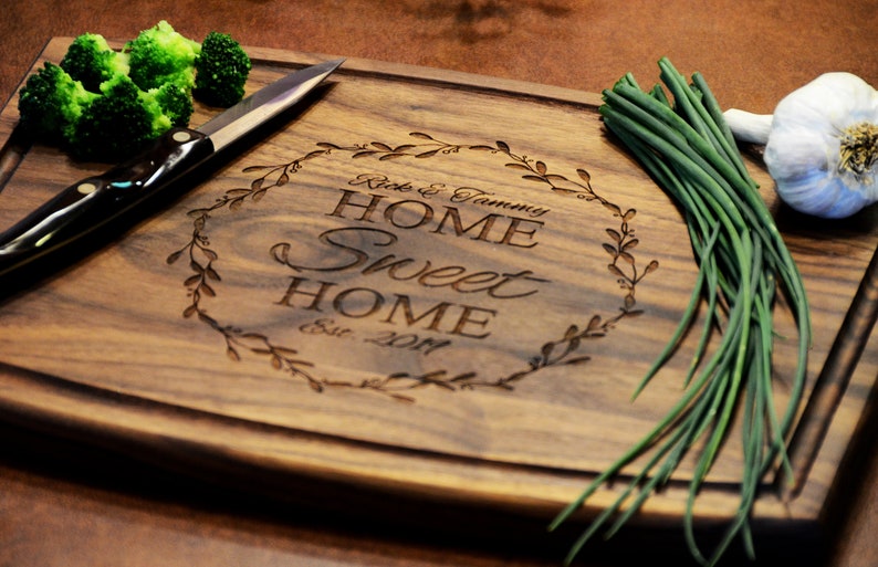 Our First Home Custom Cutting Board - First Home Gift - New Home Gift - Housewarming Gift - Cutting Board image 1