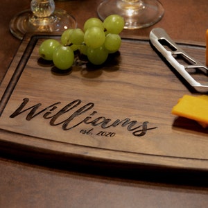 Charcuterie Board Personalized - Engraved Charcuterie Board, Custom Cutting Board