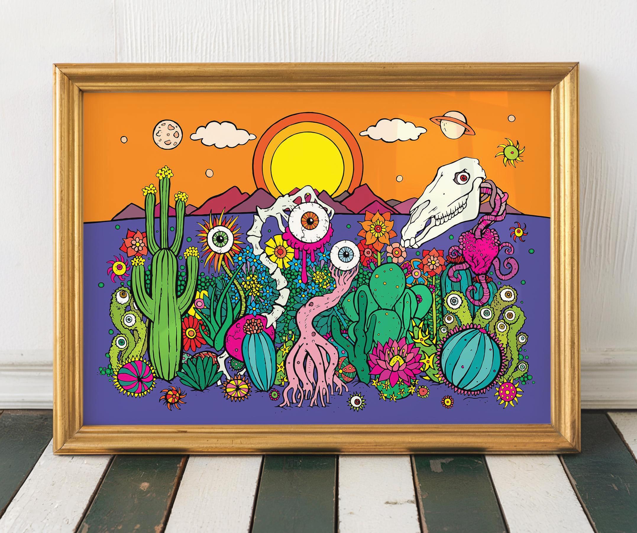 Psychedelic poster - Etsy Schweiz, image size:2154x1805