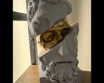 Escultura abstracta impresa en 3D de Sócrates, pieza artística para decoración del hogar o escritorio