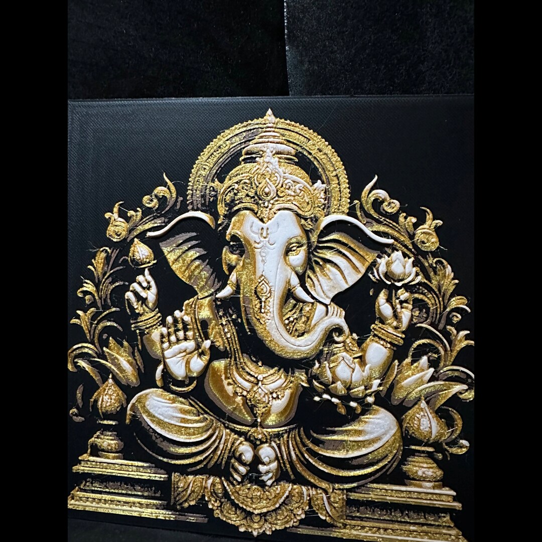 Printed God Divine Lord Ganesha Hindu God 3D Printed Spiritual Art Meets Modern ...