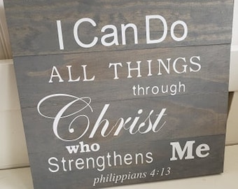 Christian Sign - Wood Sign - Inspirational Sign - Wooden Wall Hangings