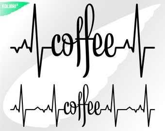 Download Coffee Heartbeat Svg Etsy