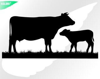 Download Cow Silhouette Svg Etsy