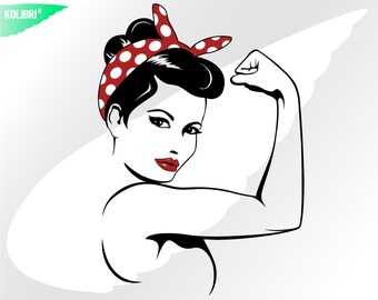 Rosie The Riveter Svg Etsy