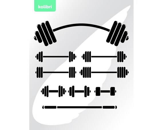 Barbell svg – Weight svg – Fitness svg – Barbell clipart – Gym svg – Workout svg – Exercise sport svg – eps, png, dxf, pdf, svg for cricut