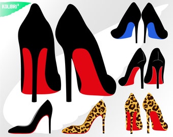 Red bottom stiletto heels svg, High heel shoe svg, Louboutin heels svg