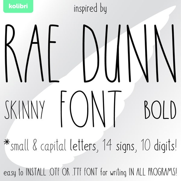 Farmhouse font – Inspired by Rae Dunn font – otf, ttf font – Handwritten svg – Skinny font dunn svg – eps png dxf pdf, svg cricut, procreate