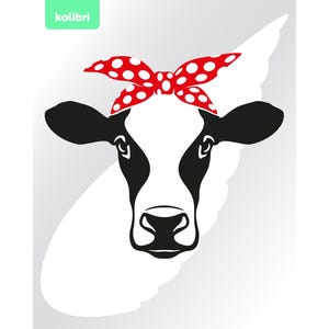 cow head bandana svg