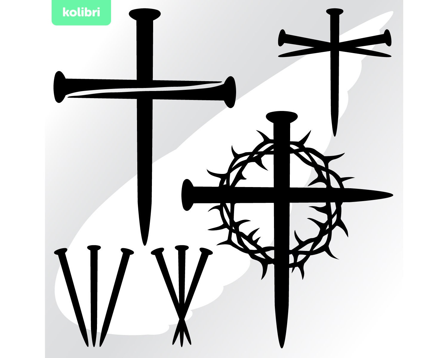 Three Nail Cross Decal , Three Nail Cross , Decal , Stickers