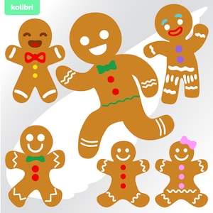 Gingerbread man svg – peperkoek meisje png – peperkoek svg – vakantiekoekje clipart – kerst svg – eps, png, dxf, pdf, svg voor cricut