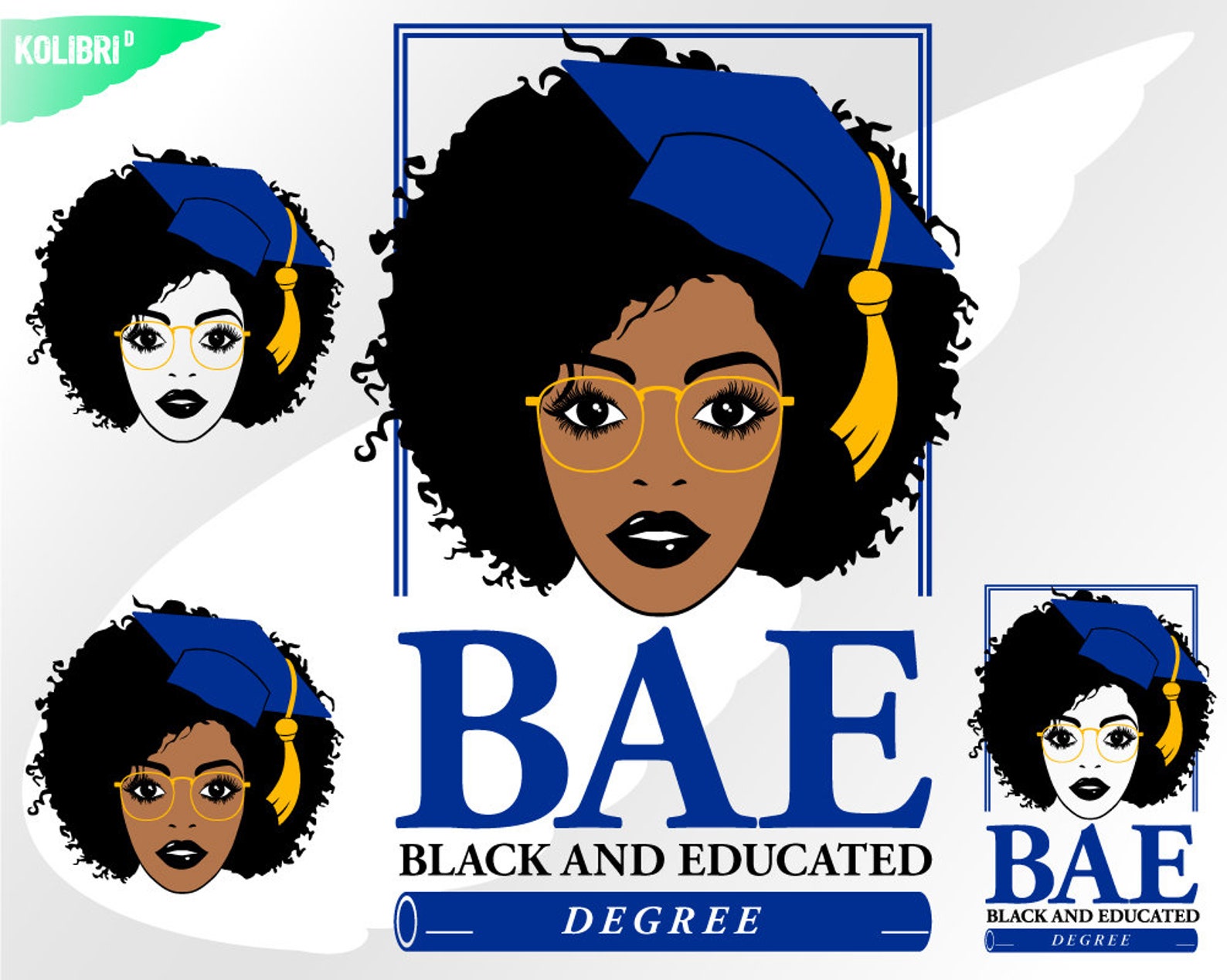Loc Bae Svg Black and Educated Svg – BAE Svg – Black Woman Svg – Hat Graduation Svg ...