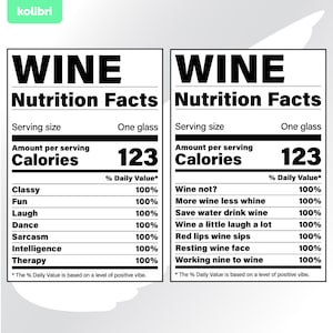 Vin svg – Faits nutritionnels svg – Nutrition svg – Vin faits clipart – Nutritionnel Vin étiquette svg – eps, png, dxf pdf, svg pour cricut