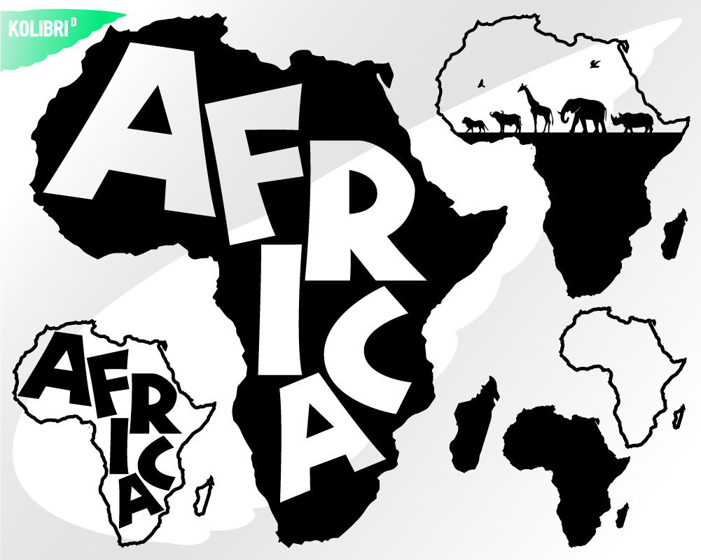 Map Of Africa Svg Africa Svg Africa Clipart African Animals Svg Africa Map | Etsy Uk