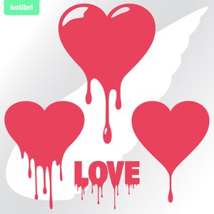 Love svg – Dripping heart svg – Bleeding love clipart – Valentines day svg – Valentine's svg – Bleeding svg – eps png dxf pdf svg for cricut