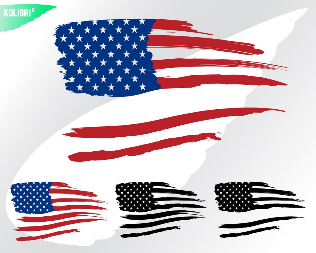 US Flag Svg – Flag Clipart – Flag Distorted Svg – Monogram USA Svg ...