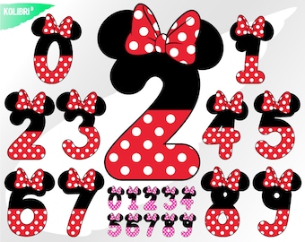 minnie mouse number etsy