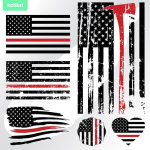 Firefighter flag svg – Firefighter svg – Firefighter clipart – Fire US flag svg – Firefighter badge svg – eps, png, dxf, pdf, svg for cricut