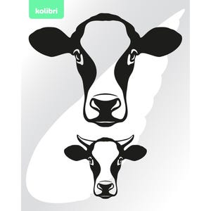 Cow svg – Cow clipart – Cow face svg – Farm svg – Cow head svg – Cow horn svg – Heifer svg – Calf cow png – eps, png, dxf pdf svg for cricut