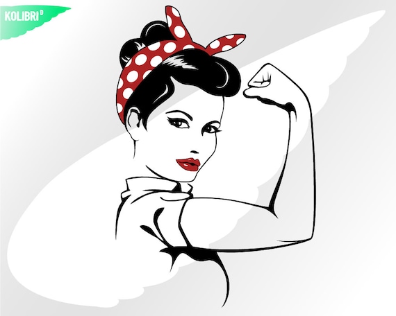Download Bandana Svg Rosie The Riveter Clipart Woman Svg Eps Png Dxf Pdf Svg For Cricut