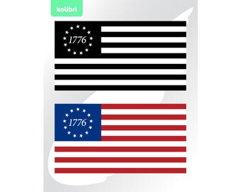 ベッツィ・ロス旗SVG - ユニオンフラッグSVG - 1776年13星旗 - 米国