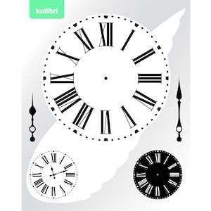 Uhr svg – Ziffernblatt svg – Uhr Clipart – Uhr svg – Wanduhr Vorlage svg – Römische Ziffern svg – eps, png, dxf, pdf, svg für Cricut