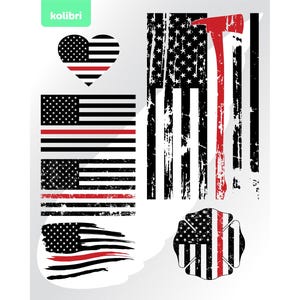 Firefighter flag svg – Firefighter svg – Firefighter clipart – Fire US flag svg – Firefighter badge svg – eps, png, dxf, pdf, svg for cricut