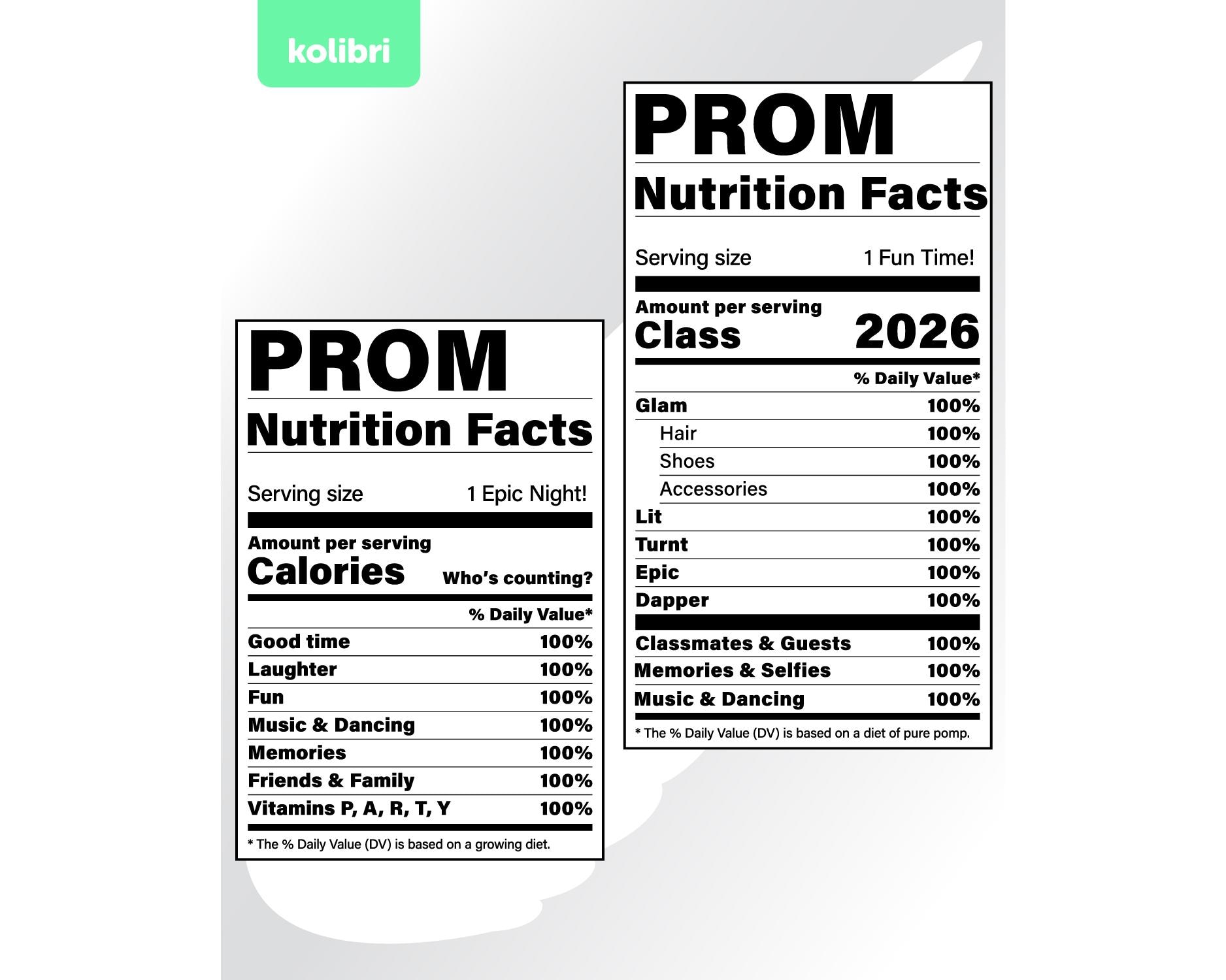 Prom Svg – Class 2026 Svg – Nutrition Facts Svg – Nutrition Svg ...