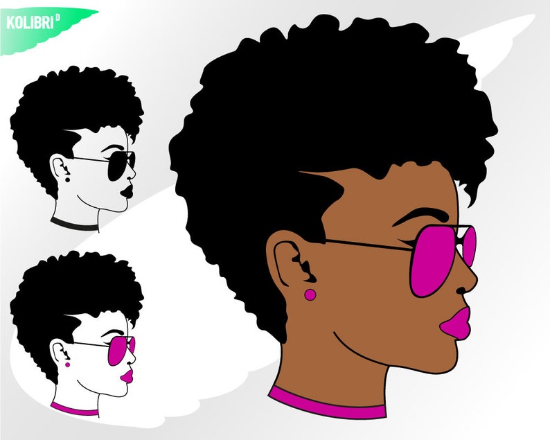 Afro woman svg