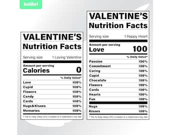 Valentine's svg – Valentine's day svg – Love svg – Nutrition facts svg – Nutrition svg – Love clipart  – eps, png, dxf, pdf, svg for cricut