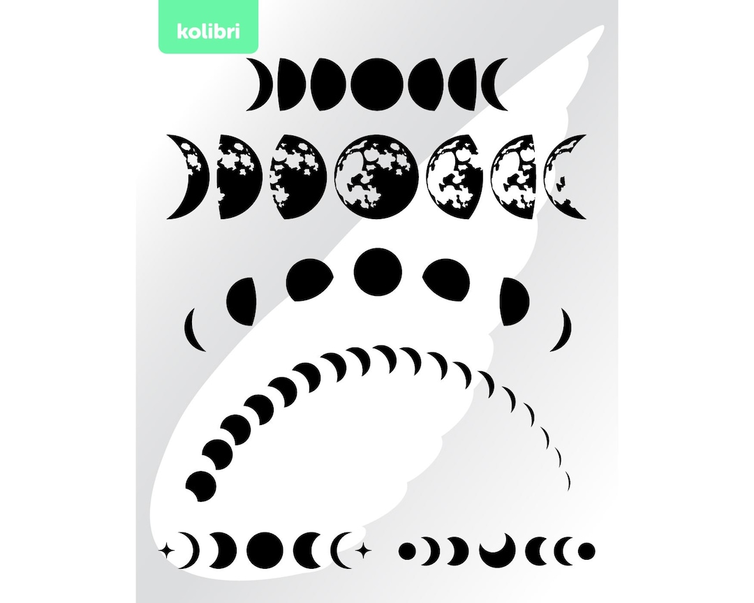Lua svg – Lua clipart – Fases da lua svg – Lunar svg – Crescente svg ...
