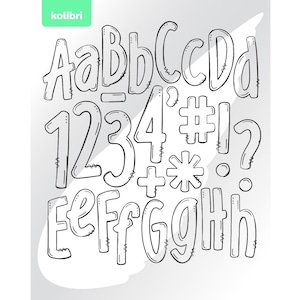 Doodle letters png – 52 Doodle letters sublimation – Doodle png – Hand drawn font png – Doodle sublimate – design png for print, transfer