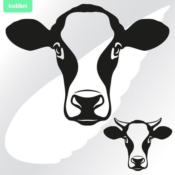 Cow svg – Cow clipart – Cow face svg – Farm svg – Cow head svg – Cow horn svg – Heifer svg – Calf cow png – eps, png, dxf pdf svg for cricut