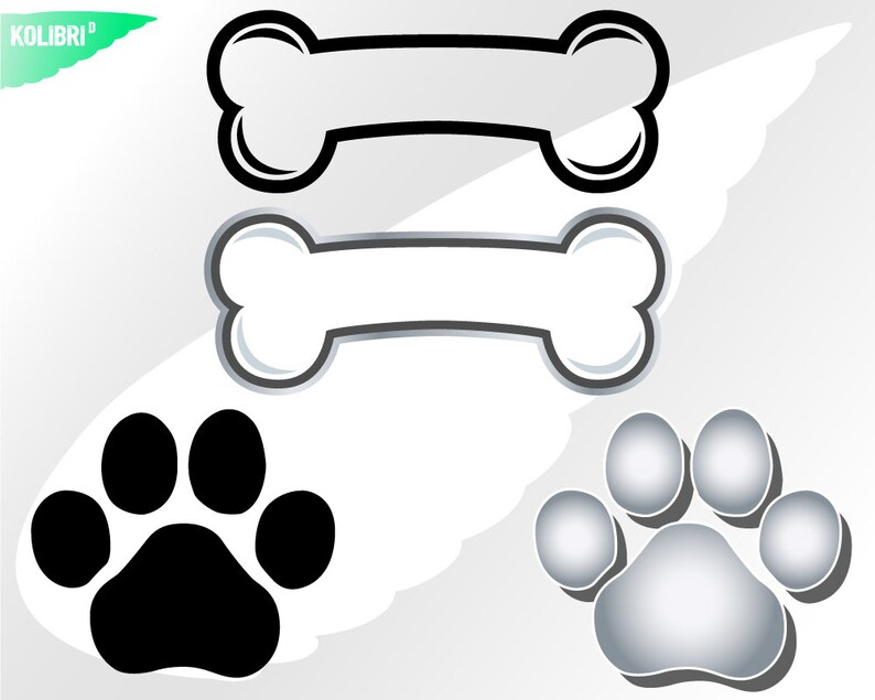 Knochen Svg Bone Clipart Pet Svg Hund Svg Hund Pfote Etsy