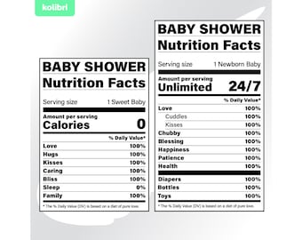 Baby shower svg – Baby svg – Nutrition facts svg – Nutrition svg – Baby shower clipart – Baby label svg – eps, png, dxf, pdf, svg for cricut