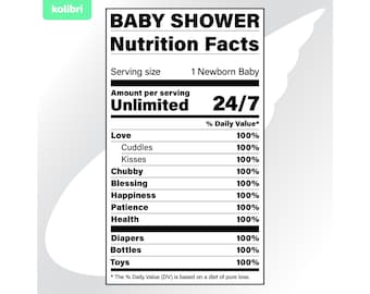 Baby shower svg – Baby svg – Nutrition facts svg – Nutrition svg – Baby shower clipart – Baby label svg – eps, png, dxf, pdf, svg for cricut