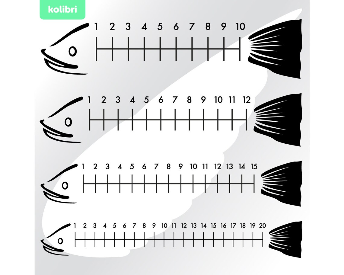 Fish Ruler Dfx Free Fish Ruler Svg – Fish Ruler Clipart – Fish Svg – Fish Clipart – Fishing ...