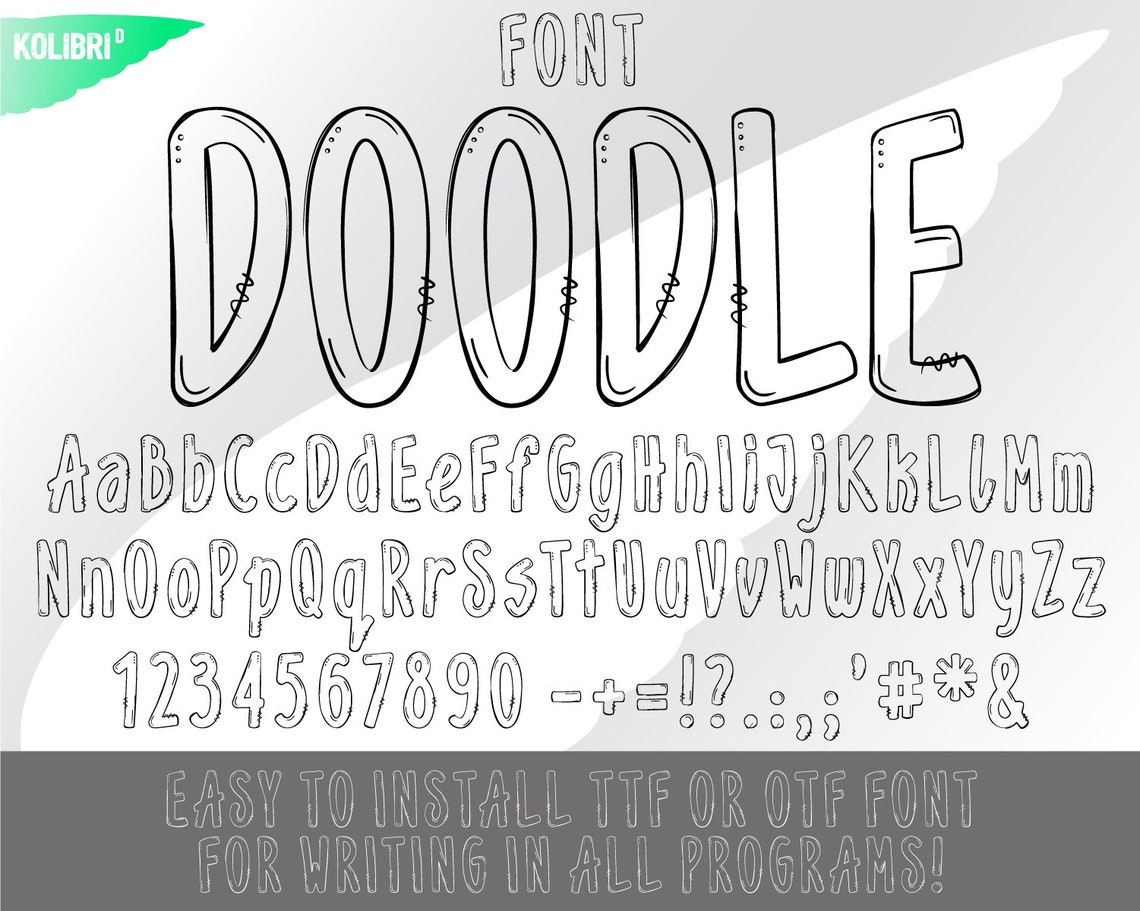 Doodle Font – Doodle Letters – Doodle Svg – Hand Drawn Alphabet ...